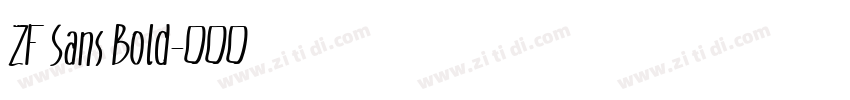 ZF Sans Bold字体转换
